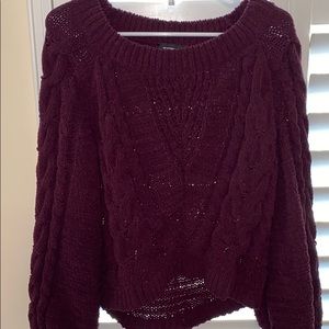 Wine color sweater